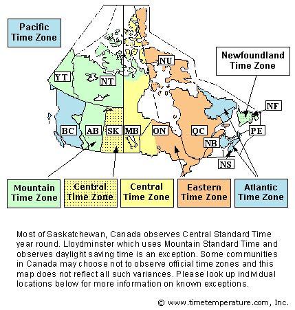 eastern time to central time canada